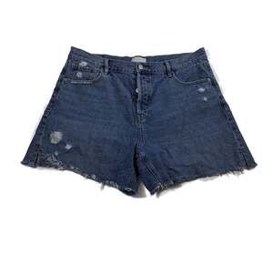 PacSun High Rise Relaxed Distressed Denim Shorts Size 30 Festival Y2K